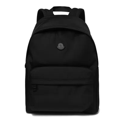 Moncler New Pierrick Backpack With Metal Logo In Black