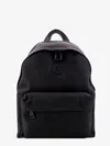 Moncler Pierrick Nylon Backpack Large Front Pocket In Black