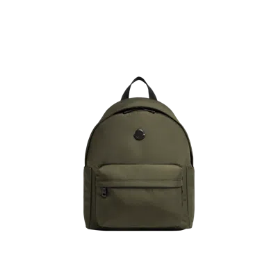 MONCLER MONCLER NEW PIERRICK METAL LOGO BACKPACK, MEN, GREEN, SIZE: ONE SIZE