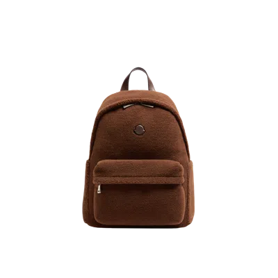 MONCLER MONCLER NEW PIERRICK TEDDY BACKPACK, MEN, BROWN, SIZE: ONE SIZE