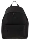 Moncler Pierrick Nylon Backpack Large Front Pocket In Black