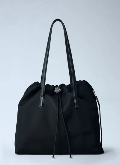 Moncler New Trick Drawstring Tote Bag In Black