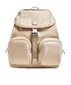 Moncler New Trick Metal Logo Backpack In Neutral