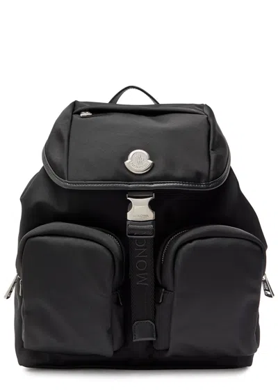 Moncler New Trick Nylon Backpack In Black