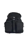 Moncler Functional Polyester Backpack With Multiple Pockets In Black