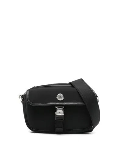 Moncler New Trick Water Repellent Shoulder Bag In Black