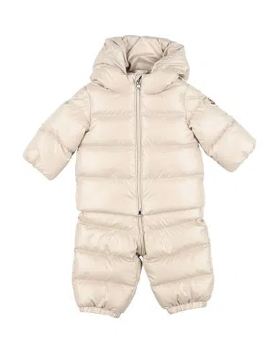 Moncler Babies'  Newborn Puffer Beige Size 3 Polyester In Neutral