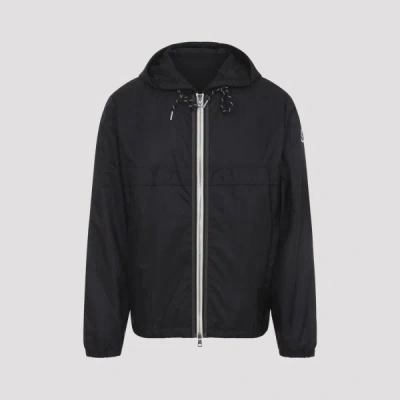 Moncler Nidge Hooded Nylon Jacket Long Sleeves In Black