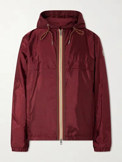 Moncler Nidge Shell Hooded Jacket In Red
