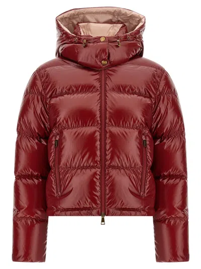 Moncler Nievole Down Jacket In Burgundy