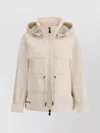 Moncler Grenoble Nimba Hooded Field Down Jacket In Neutral
