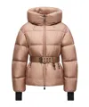 Moncler Nisene Hooded Short Down Jacket In Pink