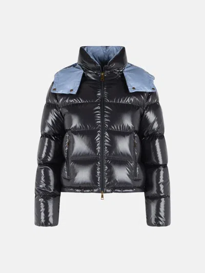 Moncler 'niveole' Blue Polyamide Down Jacket