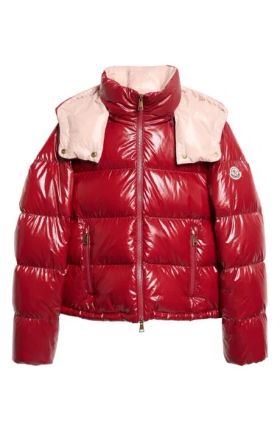 Moncler Niveole Short Down Jacket In Red