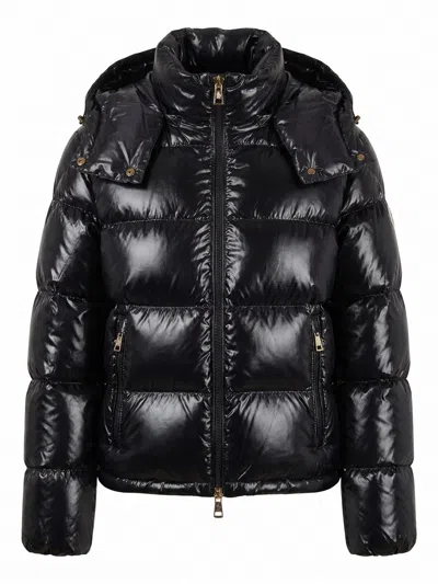 Moncler Niveole Hooded Nylon Down Jacket In Black