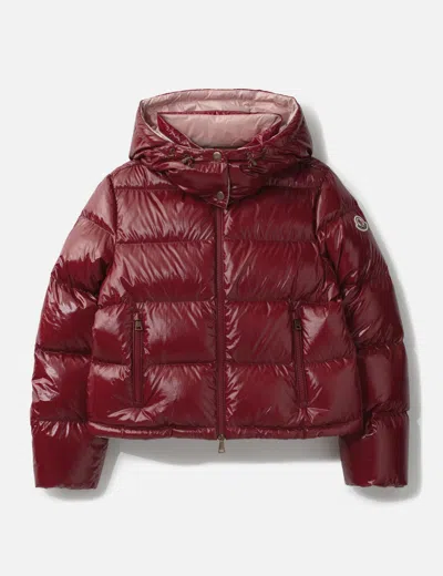 Moncler Niveole Short Down Jacket In Burgundy