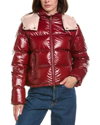 Moncler Niveole Short Down Jacket In Red