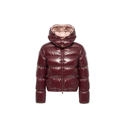 Moncler Niveole Short Down Jacket, Women, Brown, Size: 2