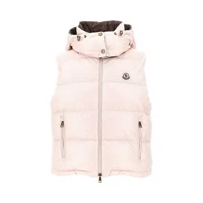 Moncler 'niverolle' Down Vest In Pink