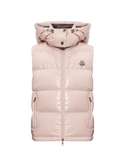 Moncler Niverolle Down Vest In Pink