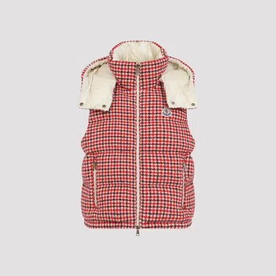 Moncler Niverolle Quilted Wool Vest Jacket For Women In Red