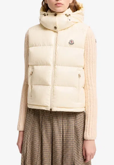 Moncler Niverolle Short Down Vest In Yellow