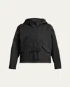 Moncler Noizay Short Parka Jacket In Black
