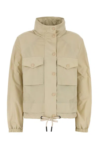MONCLER GIACCA A VENTO NOR IN NYLON SABBIA DONNA