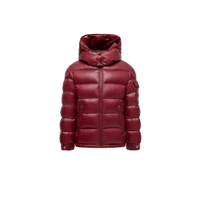 Moncler Kids' Nouvelle Doudoune À Capuche Maya In Burgundy