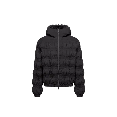Moncler Doudoune Courte À Matelassage Froncé Et Capuche Noyer, Femme, Noir, Taille: 4 In Black