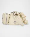 Moncler Nylon And Leather Double Pouch Bag In Natural