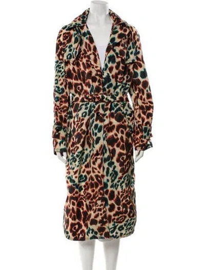 Pre-owned Moncler Nylon Animal Print Coat W/ Tags In Neutral