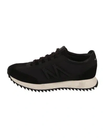 Pre-owned Moncler Nylon Athletic Sneakers In Black