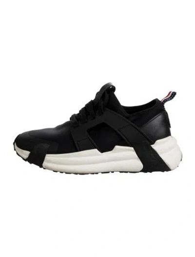 Pre-owned Moncler Nylon Athletic Sneakers In Black