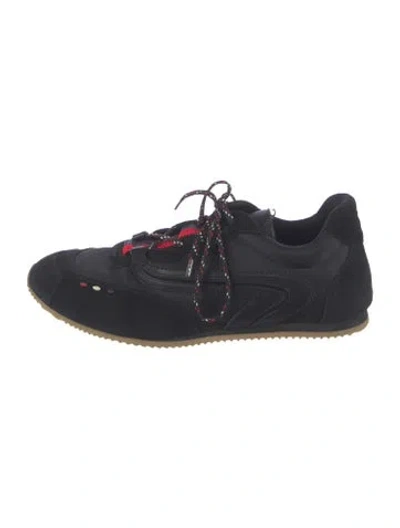Pre-owned Moncler Nylon Athletic Sneakers In Blue