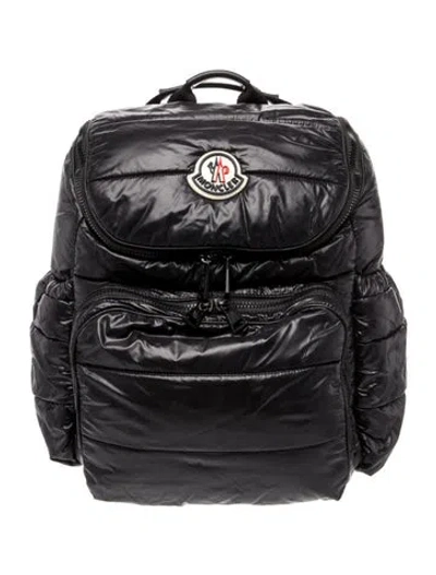 Pre-owned Moncler Nylon Backpack In Black