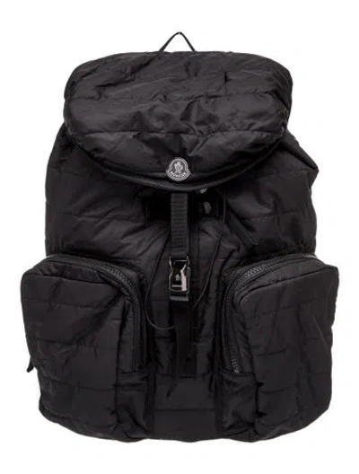 Pre-owned Moncler Nylon Backpack In Black