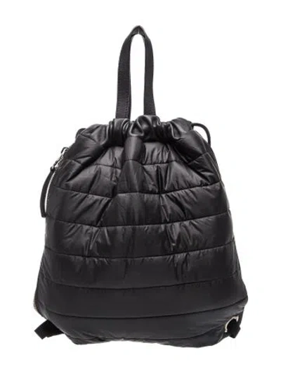 Pre-owned Moncler Nylon Backpack In Black