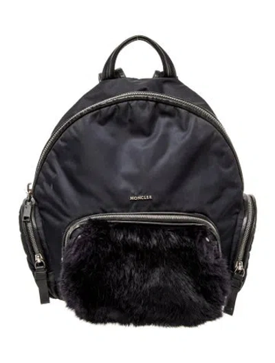 Pre-owned Moncler Nylon Backpack In Blue