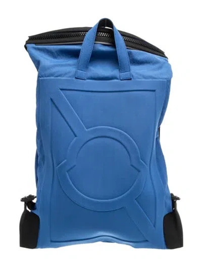 Pre-owned Moncler Nylon Backpack In Blue