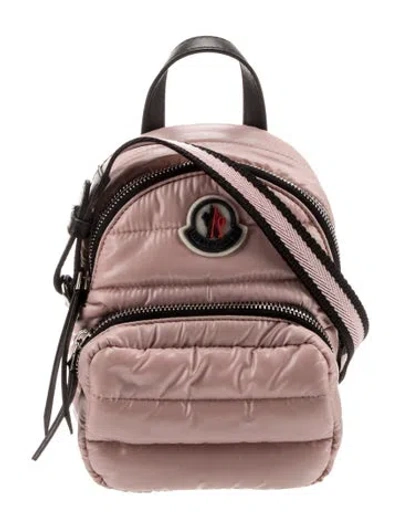 Pre-owned Moncler Nylon Backpack In Pink
