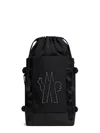 Moncler Nylon Backpack With Logo Patch In Black