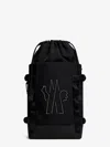 Moncler Nylon Backpack With Logo Patch In Black