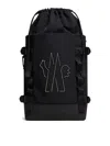 Moncler Nylon Backpack With Logo Patch In Black