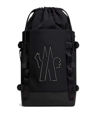 MONCLER NYLON BACKPACK WITH LOGO PATCH