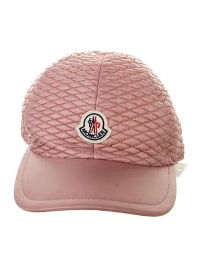 Pre-owned Moncler Nylon Baseball Cap In Pink