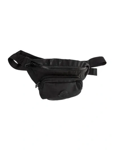 Pre-owned Moncler Nylon Belt Bag In Black