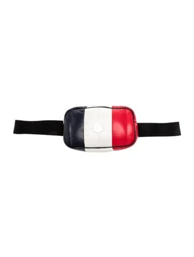 Pre-owned Moncler Nylon Belt Bag In Blue