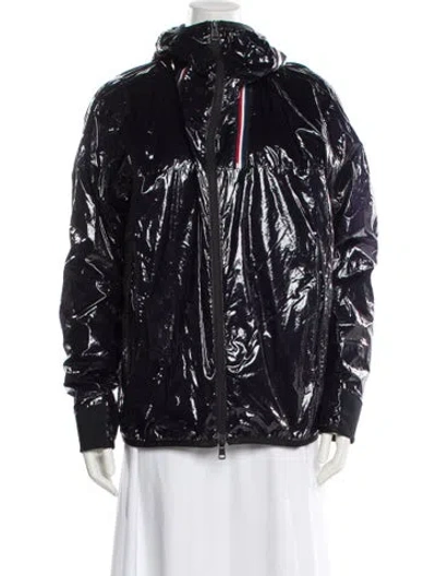 Pre-owned Moncler Nylon Biker Jacket In Black