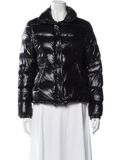 Pre-owned Moncler Nylon Biker Jacket In Purple